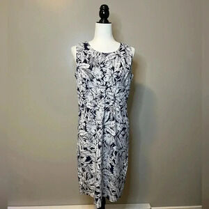 Lavena Sleeveless Sheath Dress  - Tropical Print